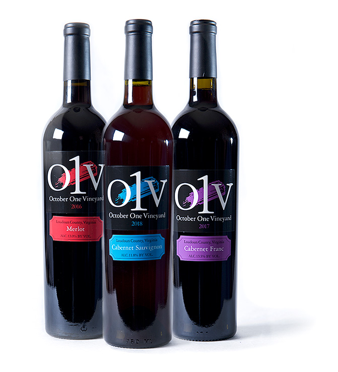 O1V Virginia Wine Club Red Wines Bottles